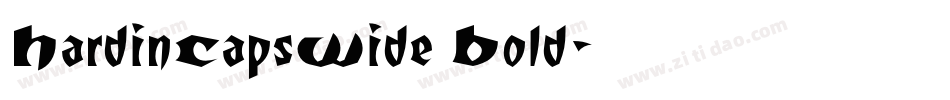 HardinCapsWide Bold字体转换